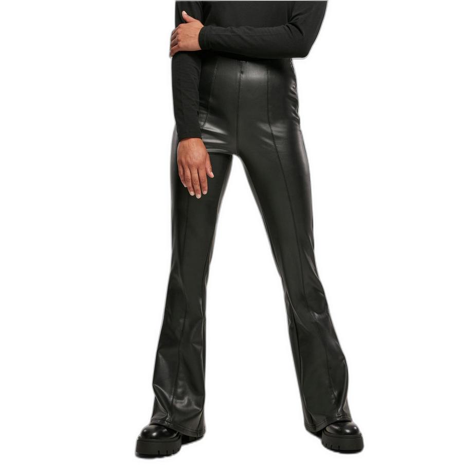 URBAN CLASSICS Pantaloni a Zampa in Ecopelle  