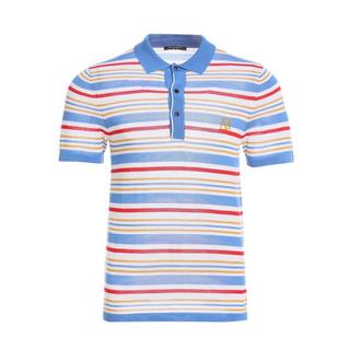 Bellemere New York  Polo en Tencel multicolore à rayures fantaisie Bellemere 