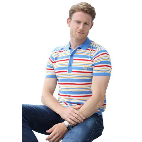 Bellemere New York  Polo en Tencel multicolore à rayures fantaisie Bellemere 