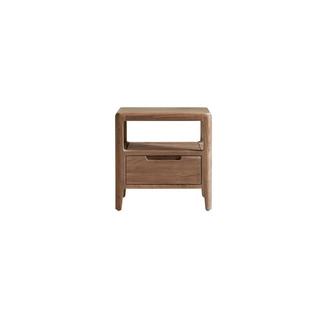 Tikamoon Comodino in legno di noce massello, 1 cassetto Arto  