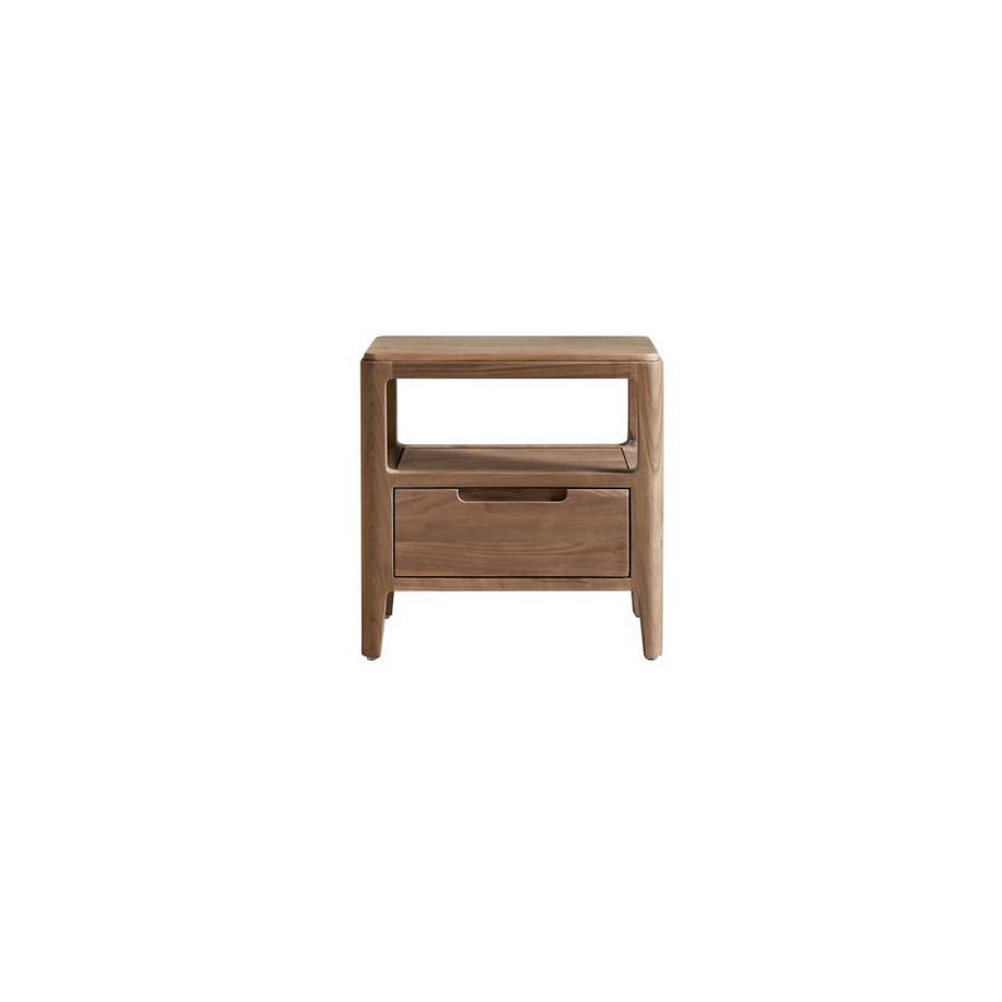 Comodino in legno di noce massello, 1 cassetto Arto