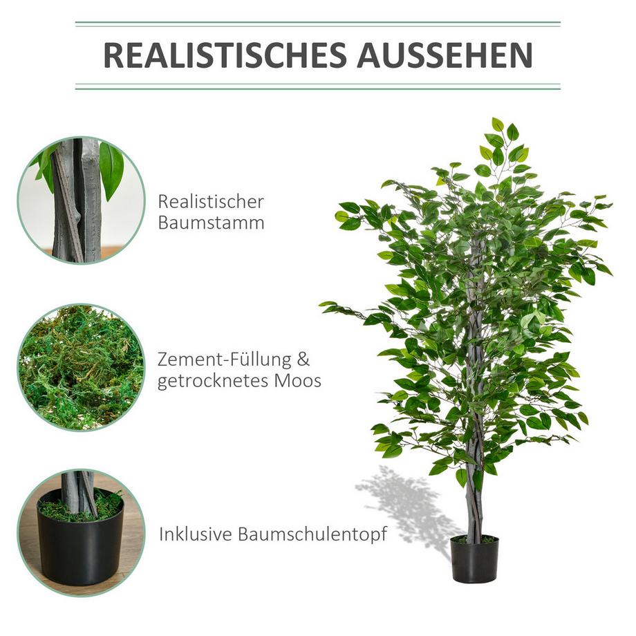 HOMCOM Künstlicher Ficusbaum  
