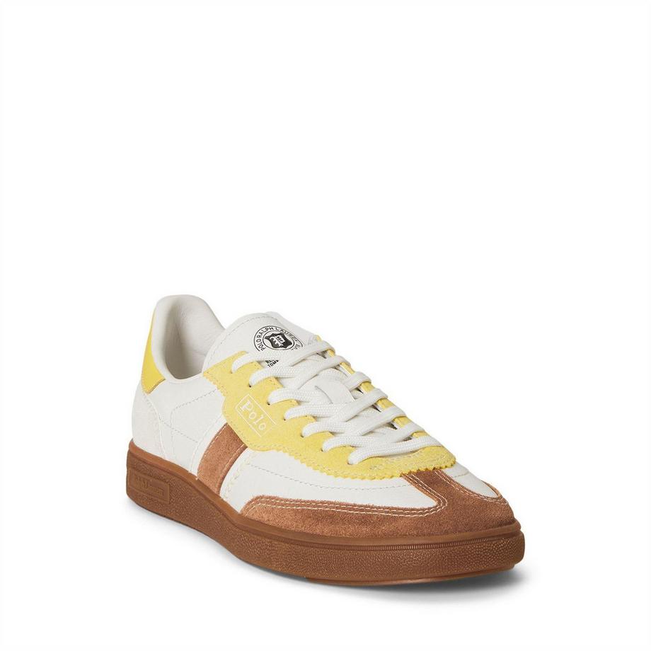 Ralph Lauren Baskets Bedford Cuir Plat  