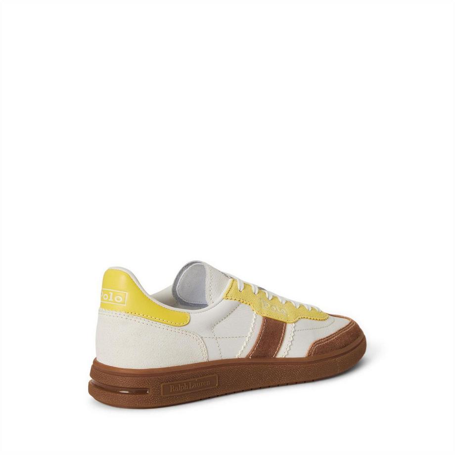 Ralph Lauren Baskets Bedford Cuir Plat  