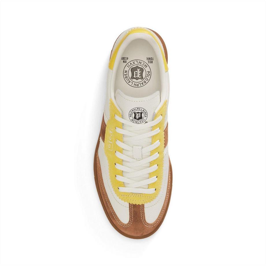 Ralph Lauren Baskets Bedford Cuir Plat  