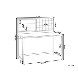 Beliani Schreibtisch mit Memoboard aus Faserplatte Modern VINCE  