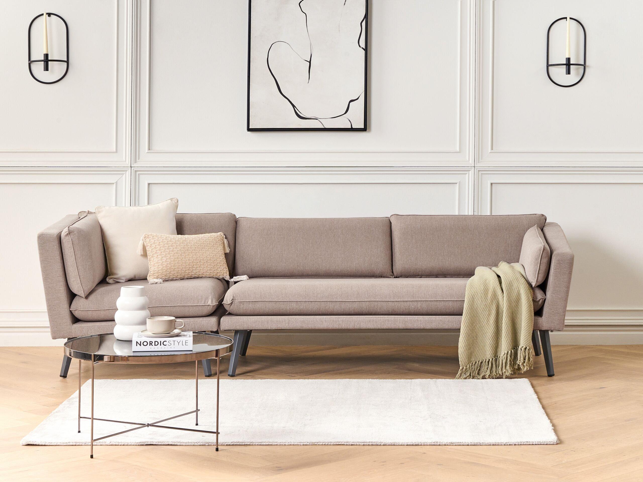 Beliani Ecksofa aus Polyester Modern LORETELLO  