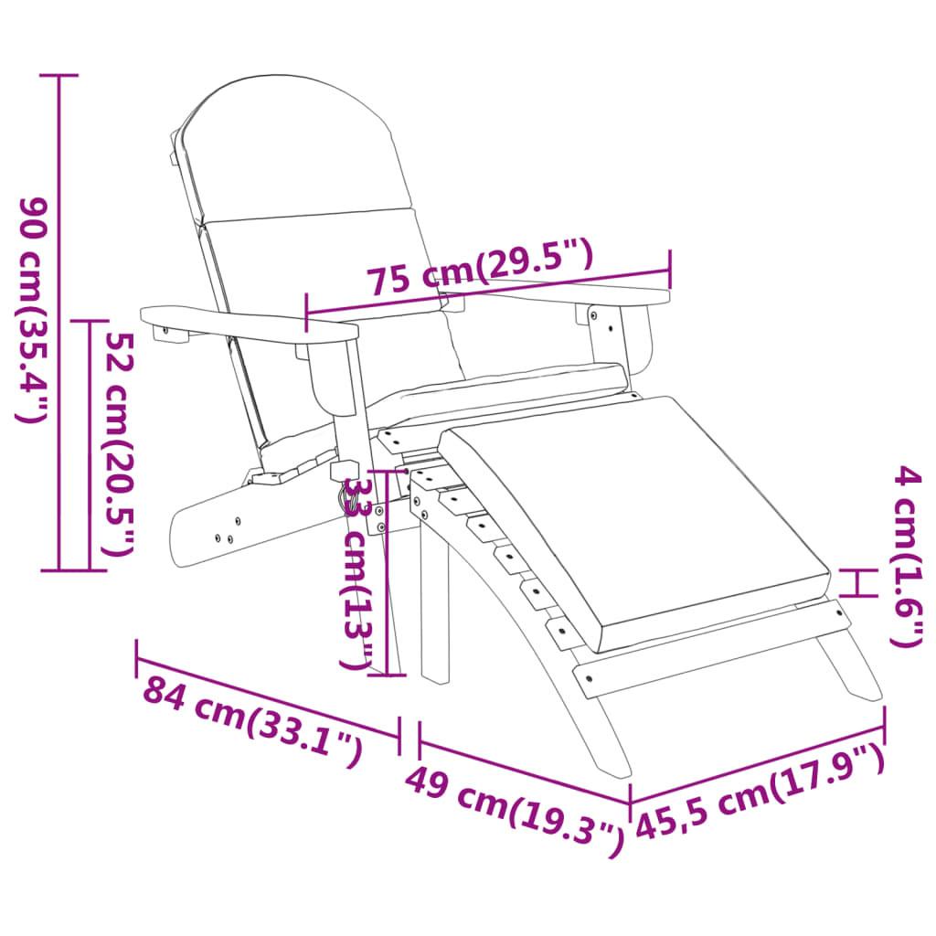 VidaXL Chaise de jardin bois d'acacia  