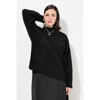 Ulla Popken  Maglione dal taglio oversize con collo lato, maniche lunghe e tasca 