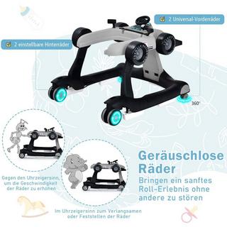 Northix  4 in 1 Lauflernwagen Klappbarer Lauflernwagen Grau 