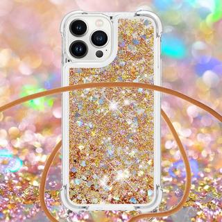 Cover-Discount  iPhone 15 Pro - Glitzer Hülle Mit Umhängeband 