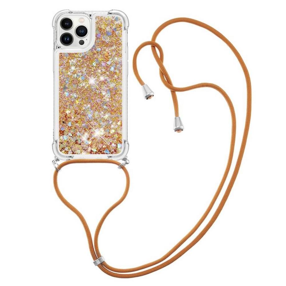 Cover-Discount  iPhone 15 Pro - Coque Paillettes Avec Bandoulière 