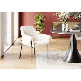 KARE Design Chaise avec accoudoirs Bess crème  