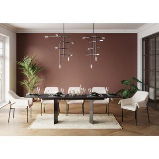 KARE Design Chaise avec accoudoirs Bess crème  