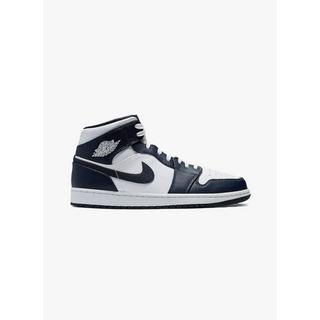 NIKE  Air Jordan 1 Mid White Metallic Gold Obsidian 