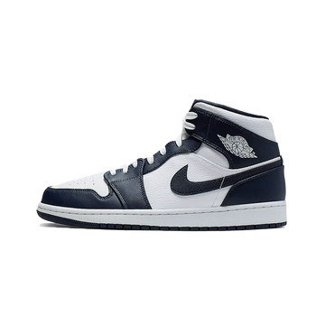 Air Jordan 1 Mid White Metallic Gold Obsidian