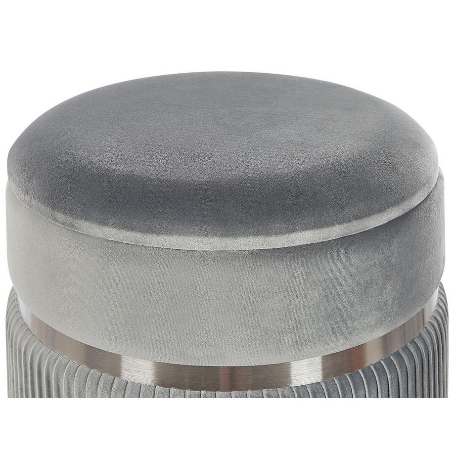 Beliani Lot de 2 poufs avec rangement en Velours Glamour CAMDENTON  