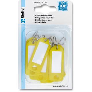 Rieffel Etichette per Chiavi 10 Pezzi Giallo  