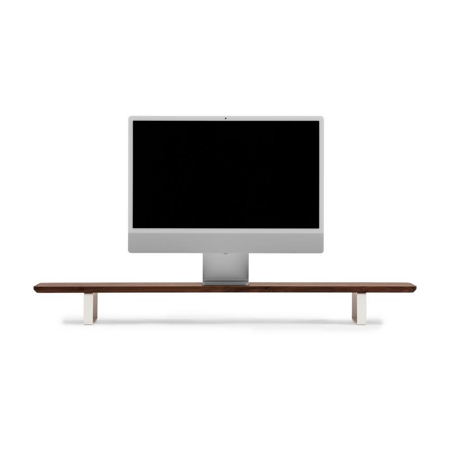 Oakywood Desk Shelf - Support de bureau en bois - en bois massif - Noyer / Blanc  