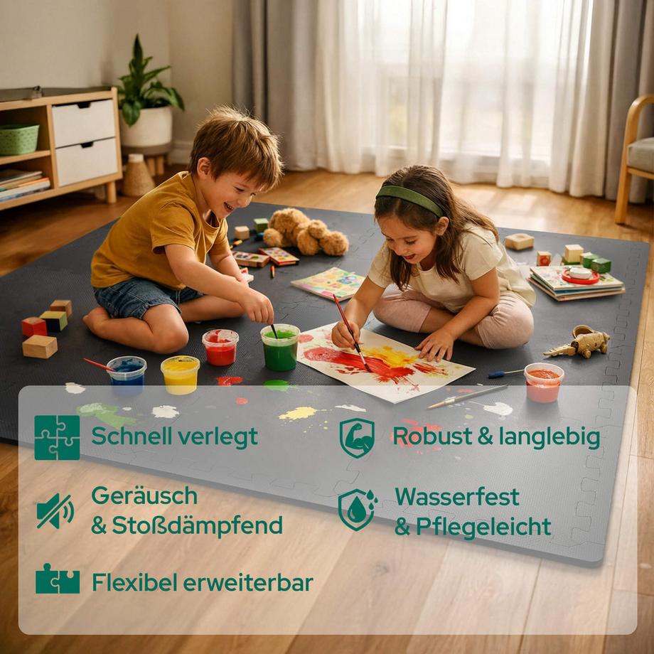 Arebos  28x Puzzlematte Bodenschutzmatte Spielmatte 