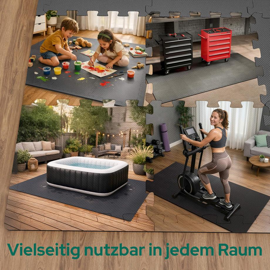 Arebos  28x Puzzlematte Bodenschutzmatte Spielmatte 