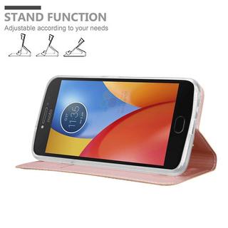 Cadorabo  Housse compatible avec Motorola MOTO E4 - Coque de protection avec fermeture magnétique, fonction de support et compartiment pour carte 