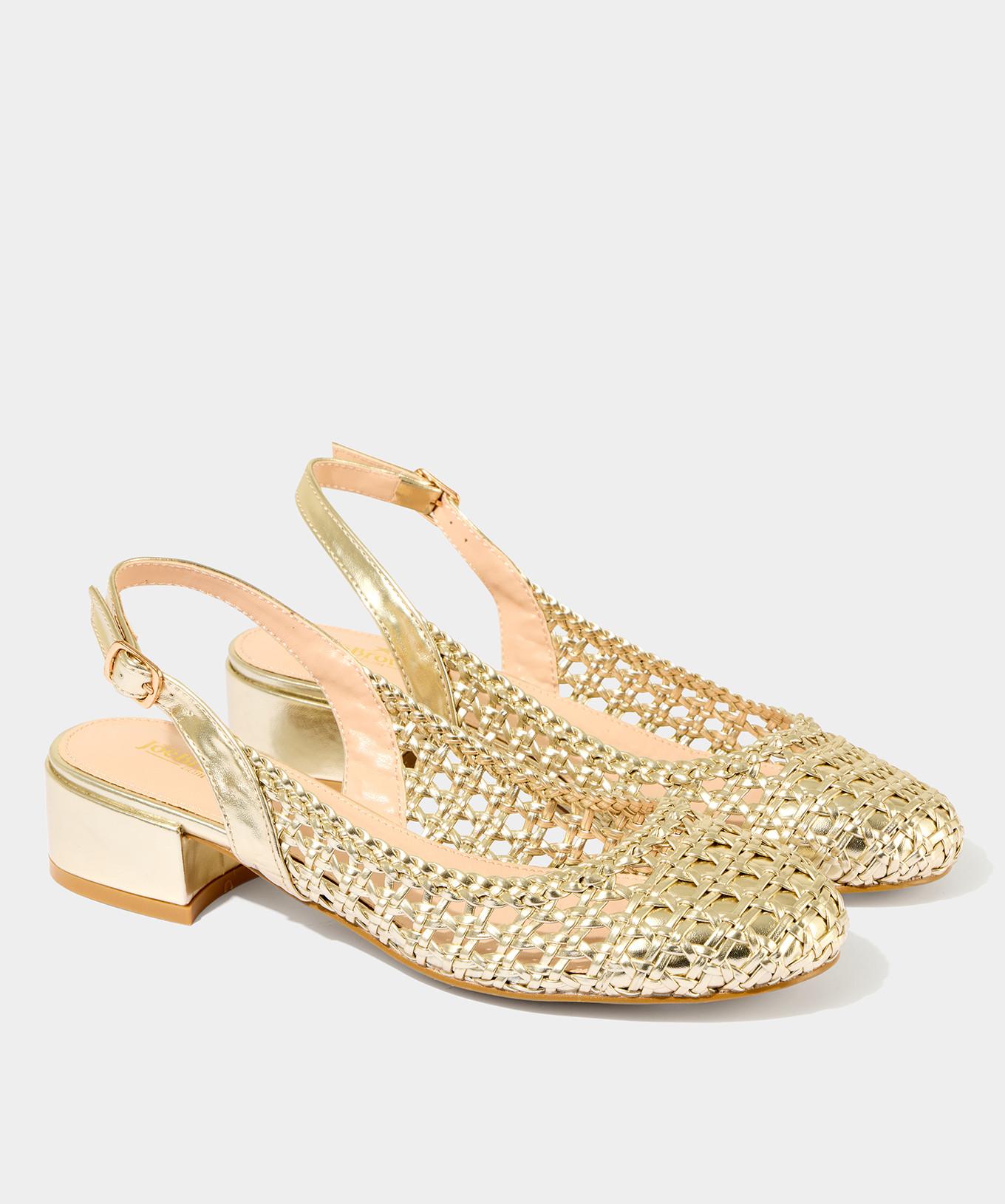 Joe Browns  Chaussures Bride Arrière Métalliques Tissées Talon Bloc 