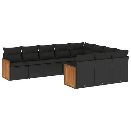 VidaXL Ensemble de canapés de jardin rotin synthétique  