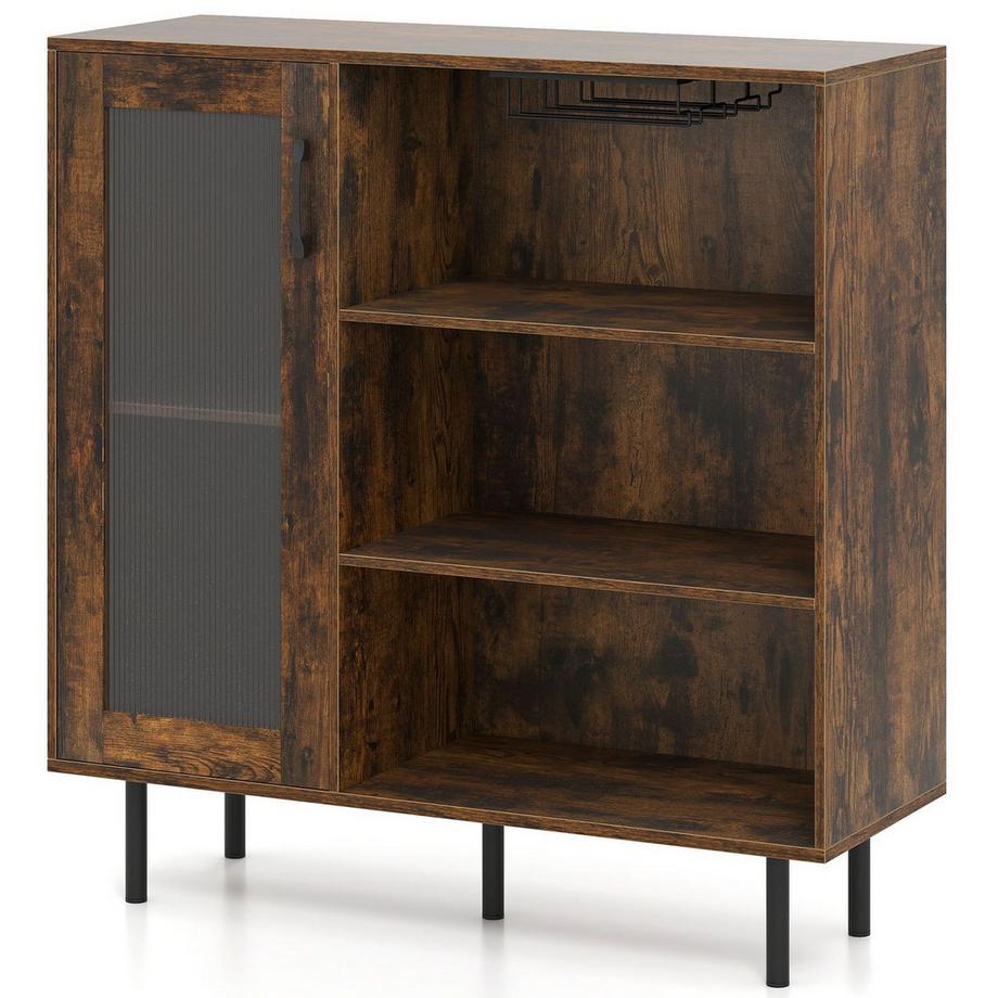 Sideboard mit Glastür & Weinregal