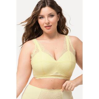 Ulla Popken  Bralette senza ferretto con coppe morbide, pizzo e coppa B-F 