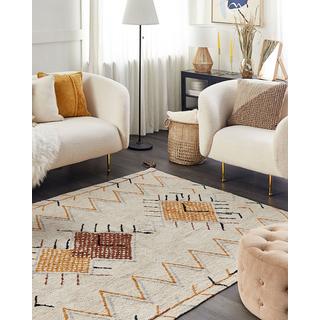 Beliani Tapis en Coton Boho BOLAY  