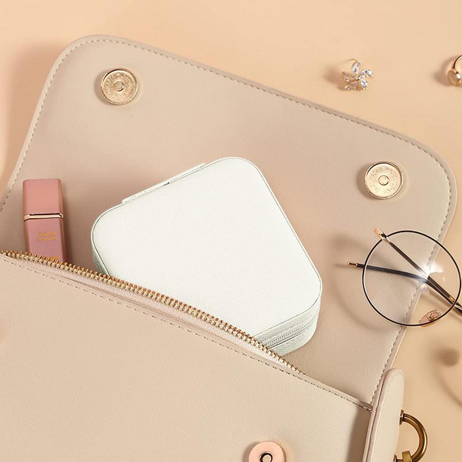 Only-bags.store  Boîte à bijoux , Mini boîte de rangement portable pour bagues, boucles d'oreilles 