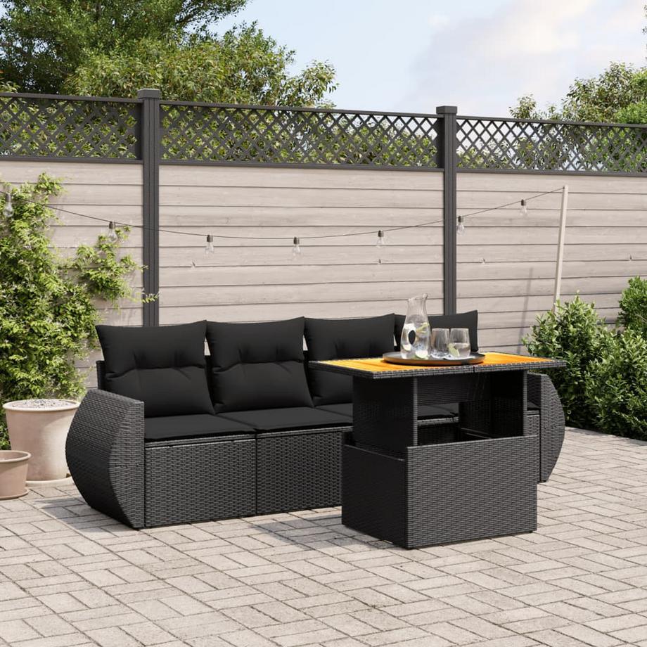 VidaXL Ensemble de canapés de jardin rotin synthétique  