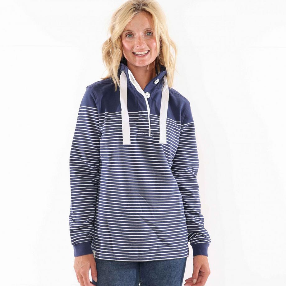 Sweatshirt  , Knopfhals