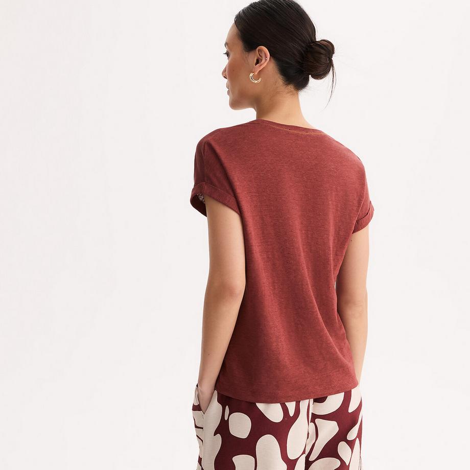 La Redoute Collections T-Shirt Lin Col V  