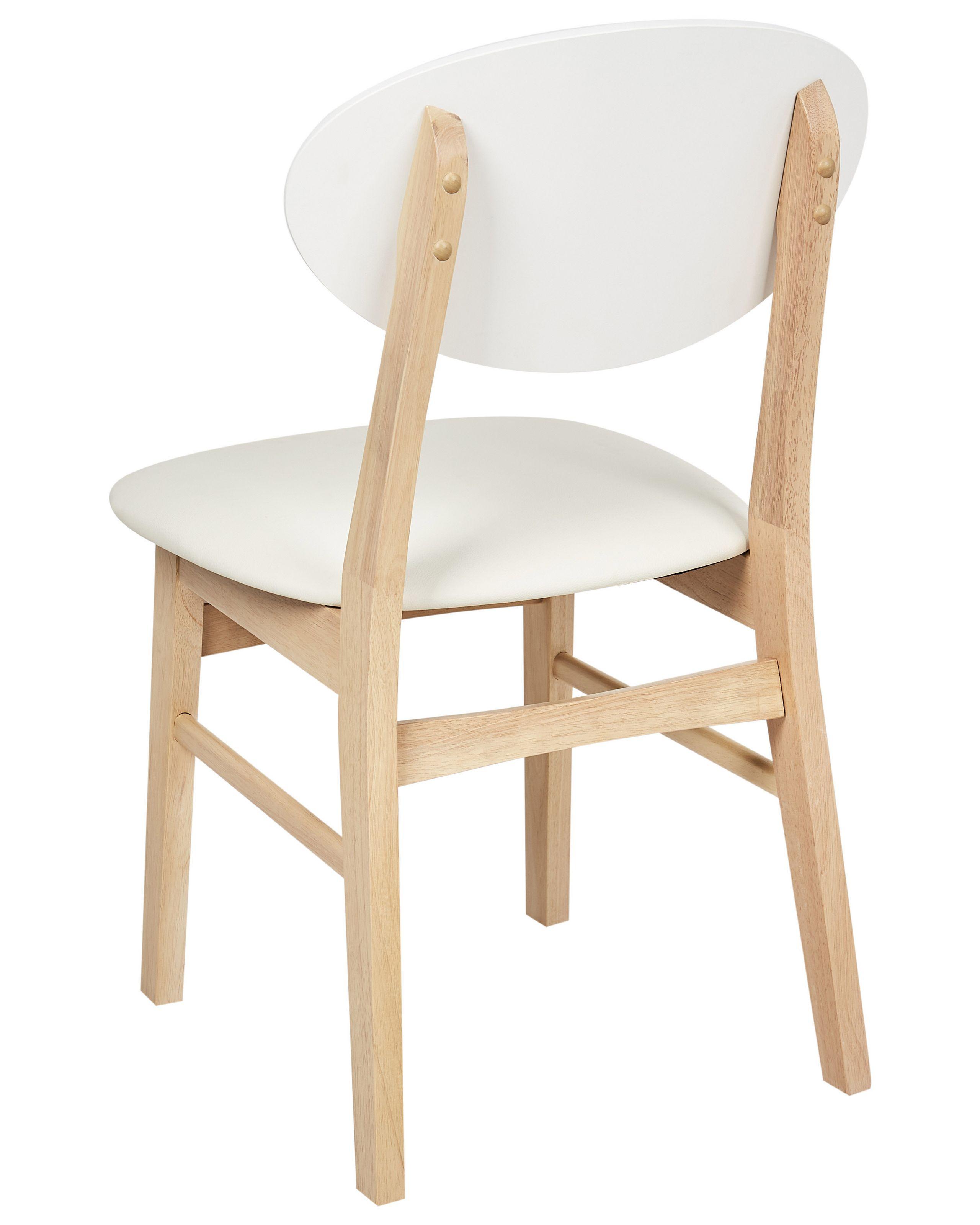 Beliani Set di 2 sedie da pranzo en Legno di caucciù Scandinavo AMERY  