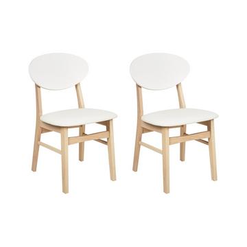 Set di 2 sedie da pranzo en Legno di caucciù Scandinavo AMERY