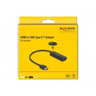 DeLock  DeLOCK Adaptateur HDMI-A mâle vers USB Type-C femelle (DP Alt Mode) 8K 