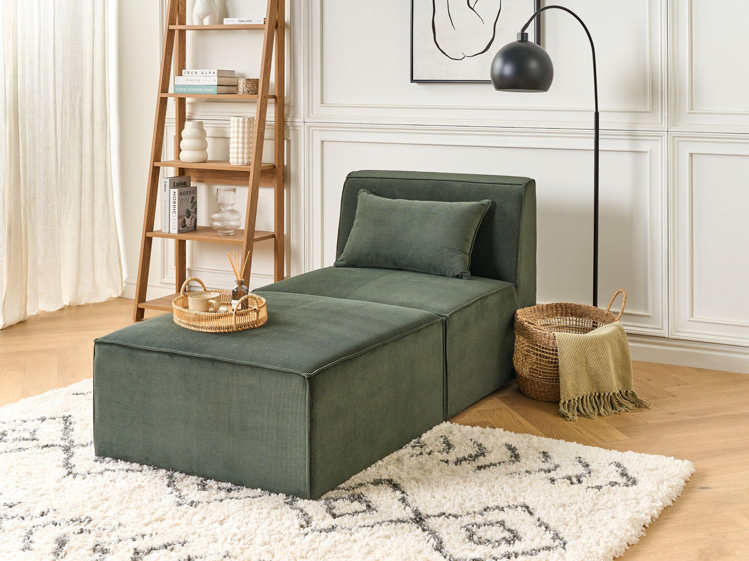 Beliani Chaiselongue aus Cord Modern LEMVIG  