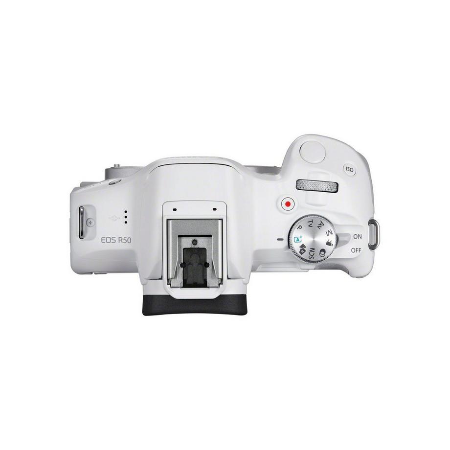Canon  EOS EOS R50, White + RF-S 18-45mm F4.5-6.3 IS STM Kit 