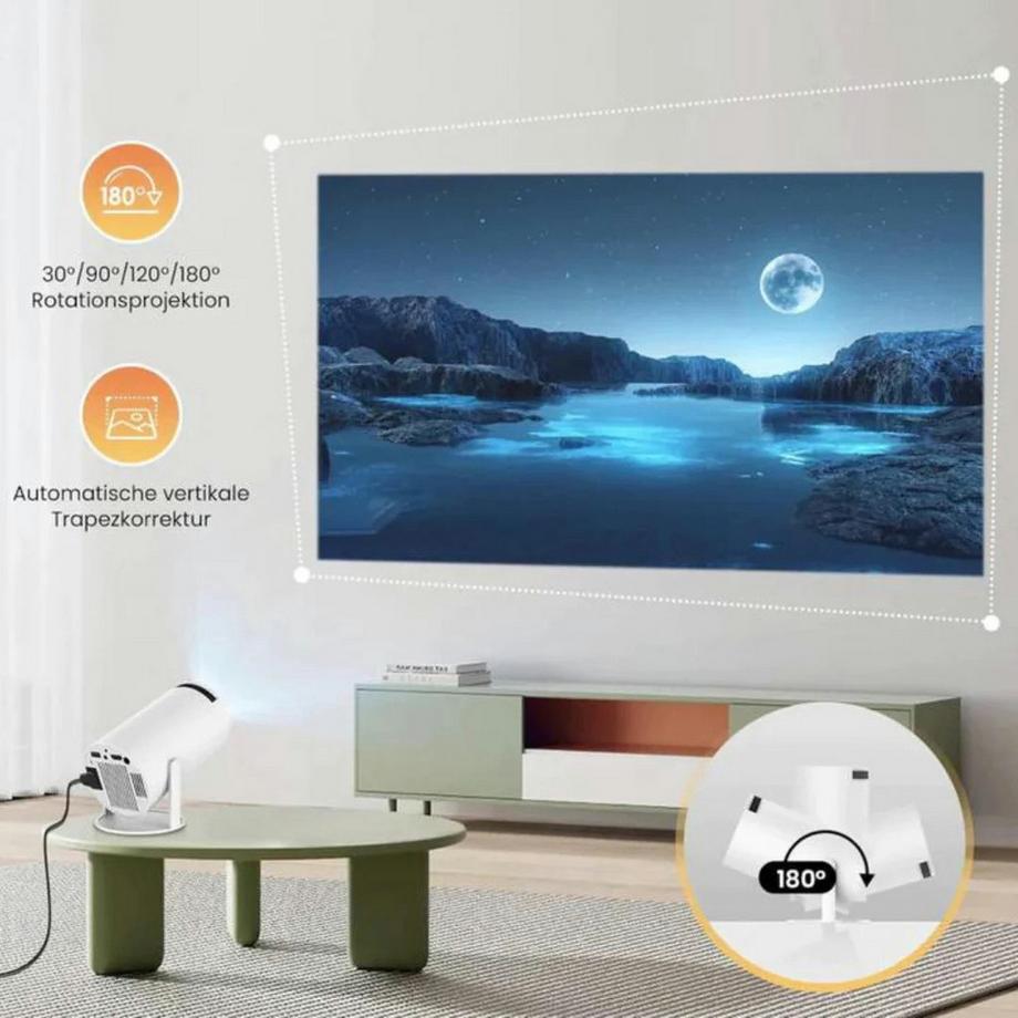 FitLife  Beamer Projecteur ULTRA HD BeamBuddy blanc 