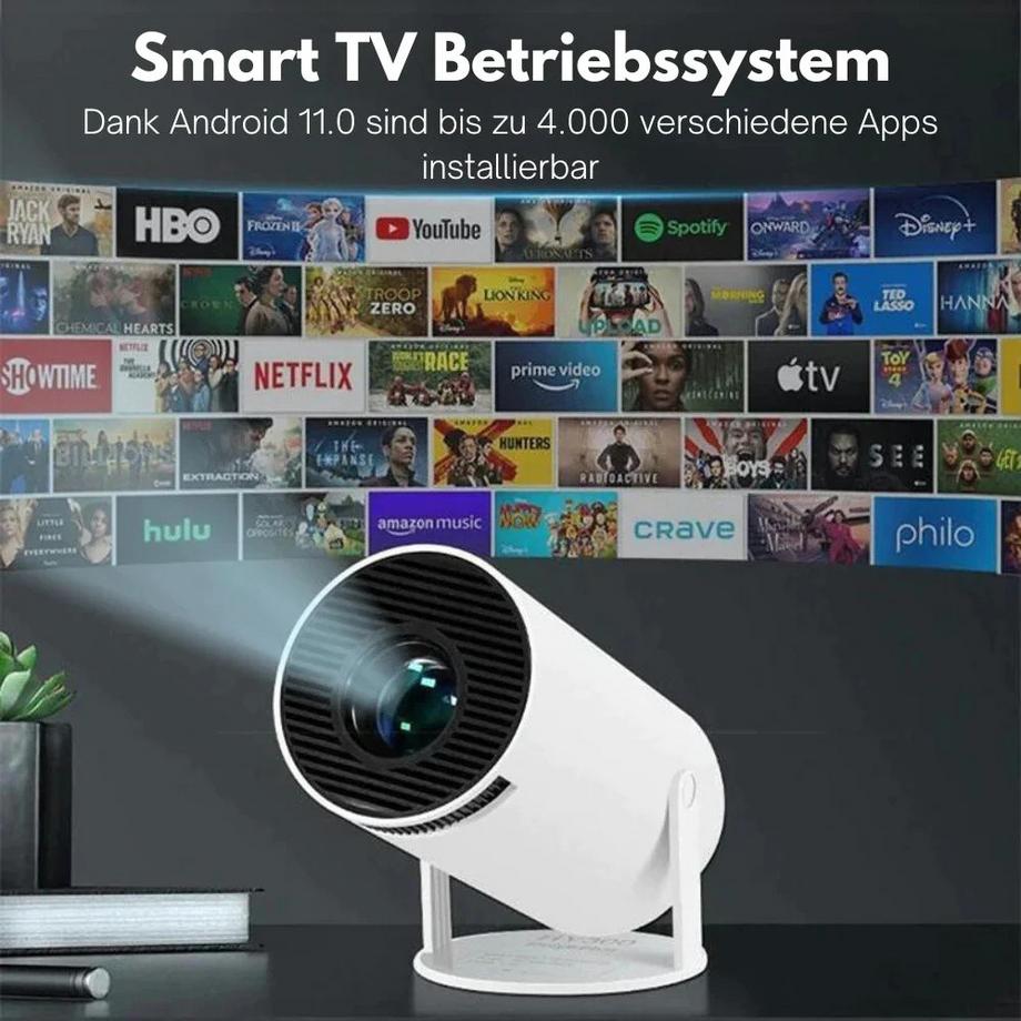 FitLife  Beamer Projecteur ULTRA HD BeamBuddy blanc 