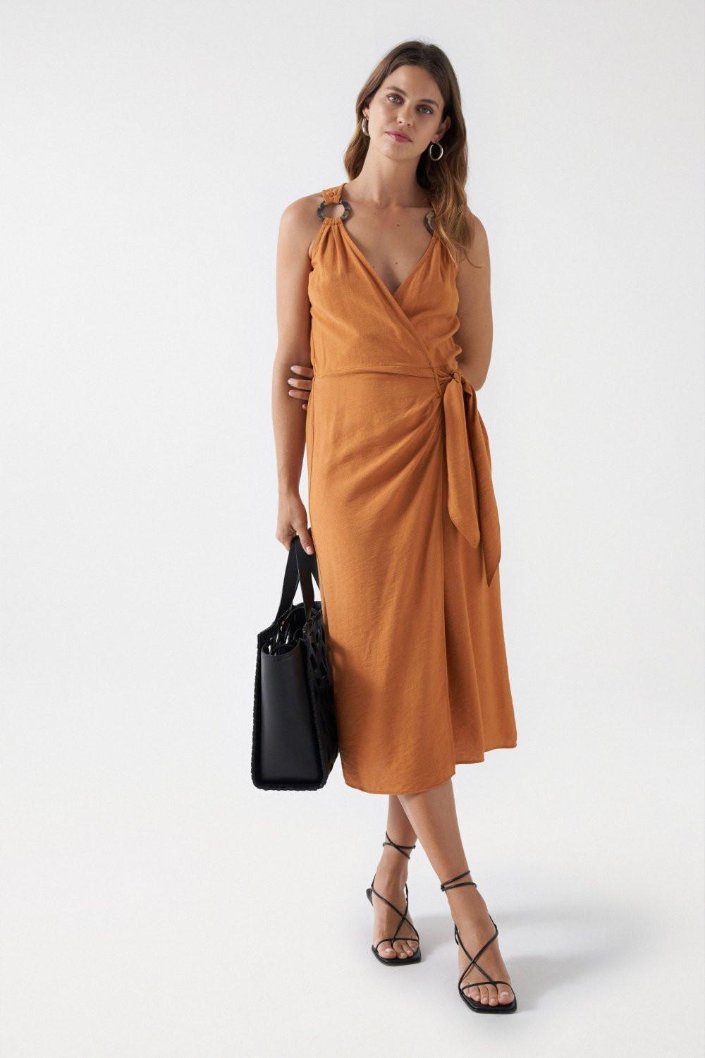 Salsa  Kleider Wrap Midi Dress 