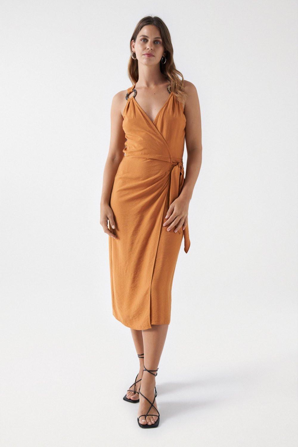 Salsa  Kleider Wrap Midi Dress 