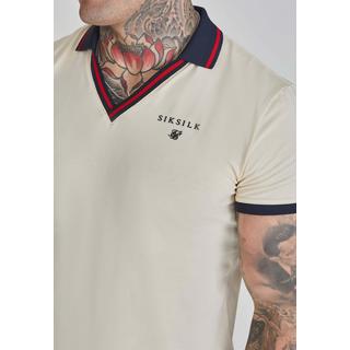 Sik Silk  Poloshirt Polo T-Shirt in Ecru 