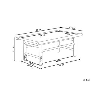 Beliani Table basse en Bambou Rustique TODI  