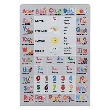 Paco Home Les lettres de tapis pour enfants paient des saisons  