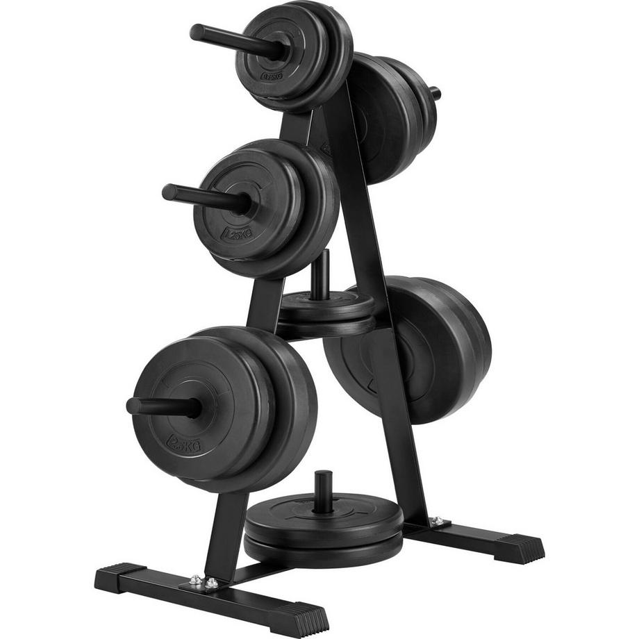 Tectake  Rastrelliera portadischi per manubri  con 7 supporti 