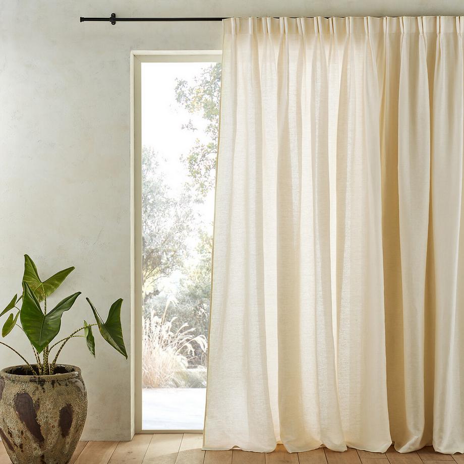 AM.PM  Rideau en lin plis flamands 