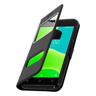 Avizar  Doppelfenster Cover Wiko Y50 Schwarz 